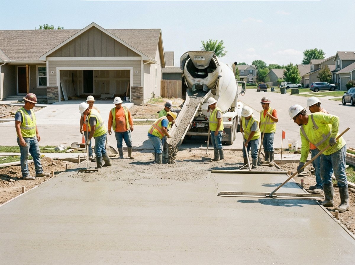 Katy Concrete Co professional team at work